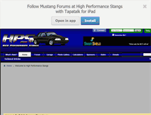 Tablet Screenshot of highperformancestangs.com